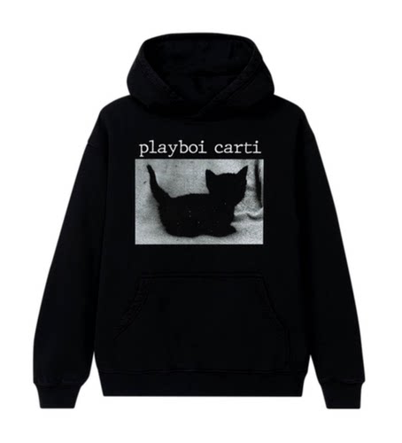 KK11 PLAYBOI CARTI WHOLE LOTTA RED 黑猫卫衣帽衫连帽男女ins