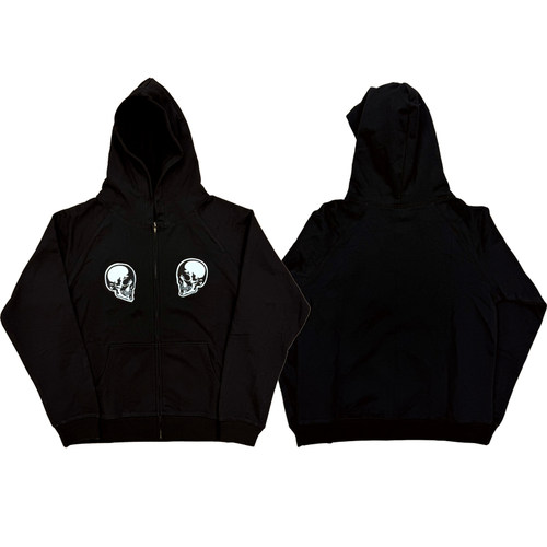 Number (N)ine Double Skull Clash Zip Hoodie 骷髅刺绣连帽外套
