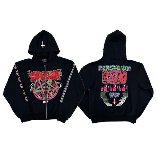 KK11 kencarson a great chaos tourhoddie连帽拉链开衫外套opium
