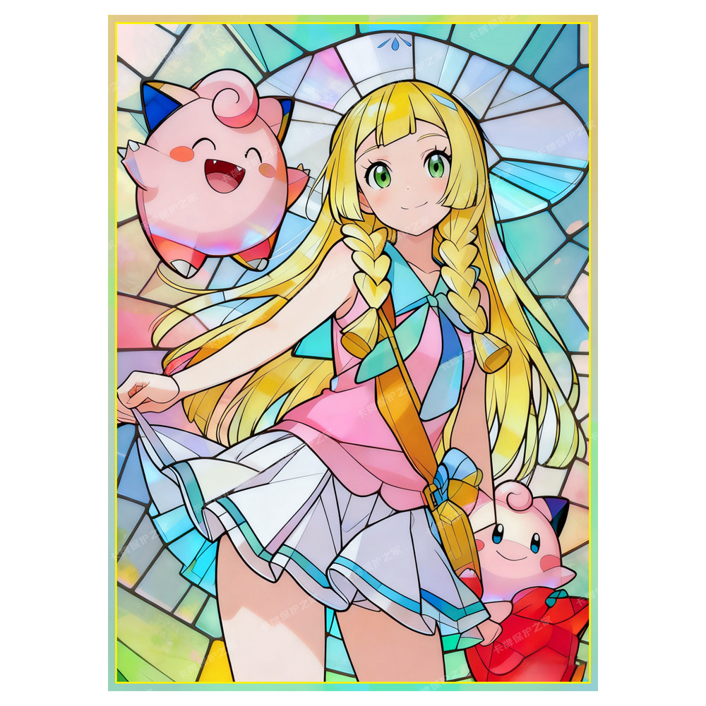 宝可梦卡套PTCG牌套莉莉艾diy妹套符文战场WS影之诗闪光卡牌外套图片