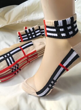 新款袜子女生夏天薄款水晶丝袜ins韩版网红短款玻璃丝袜爆款短筒