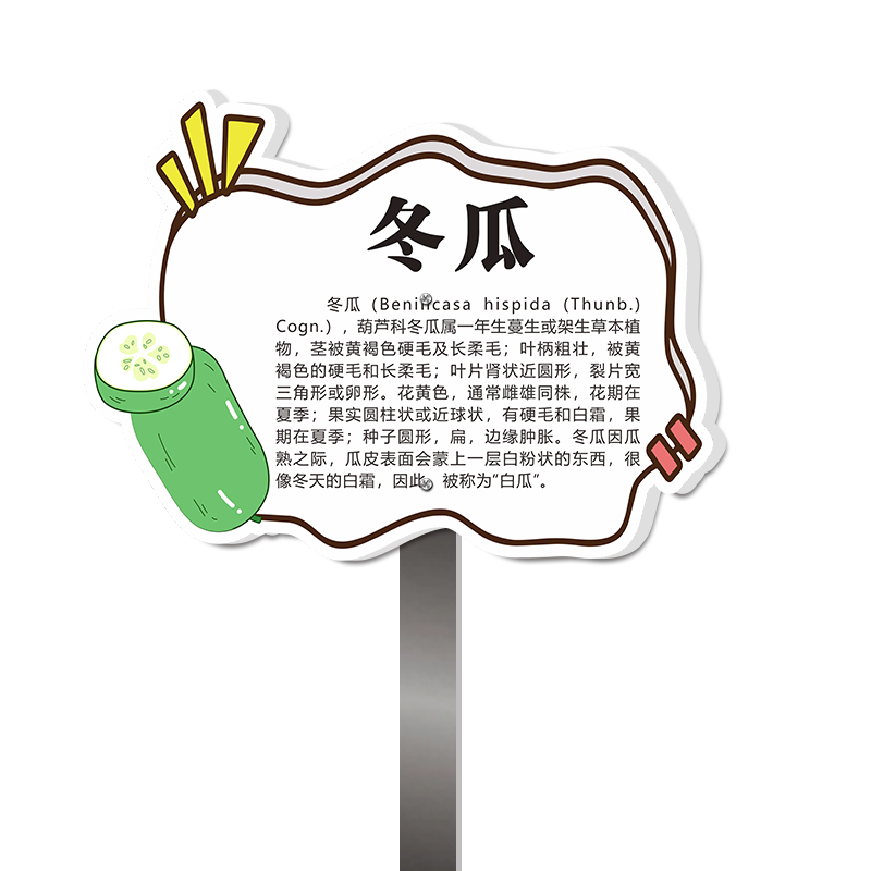 菜园标识牌蔬菜瓜果水果土豆白菜种植区班牌介绍私家菜园幼儿园班级学校菜品牌户外插地牌子植物标记花草牌