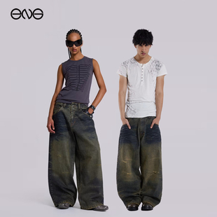 【ENG】JADED LONDON 渐变做旧复古水洗牛仔裤长裤男女新品25秋