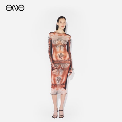 【ENG】Jean Paul Gaultier印花中低腰半身裙女装新品26春