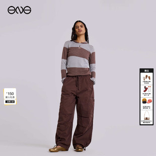 ENG 抽绳宽松复古降落伞休闲长裤 JADED 裤 男女同款 LONDON工装