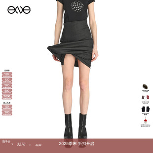 Owens Rick 瑞克 欧文斯 秋冬 垂褶迷你牛仔裙 ENG