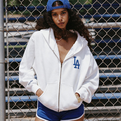 【ENG】Sporty & Rich胸标连帽衫卫衣拉链外套女装新品26秋
