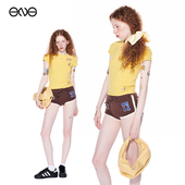 ENG T恤女装 Effet Soleil正肩短袖 圆领修身 显瘦上衣多巴胺