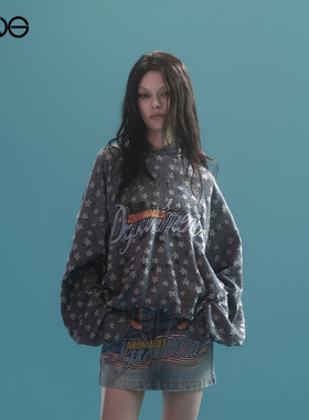 【何与明星同款】AnomaliesDepartment印花连帽衫卫衣男女新品25