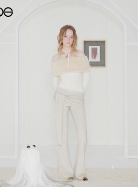 【ENG】Effet de Soleil蕾丝拼接长裤假两件绑带裙裤女装新品25秋