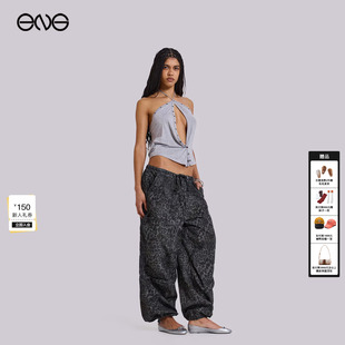 宽松系绳降落伞长裤 LONDON JADED 男女同款 ENG