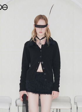 【ENG】Effet de Soleil 拼接领口针织开衫上衣女装 新品25秋