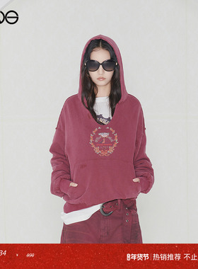 【博主同款】Effet de Soleil美式休闲宽松连帽卫衣女外套新品25