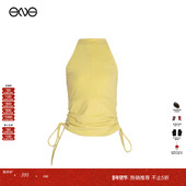 ENG Limited Collection 黄色抽绳吊带背心无袖 上衣女装