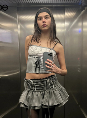 【ENG】JADED LONDON 减龄学院风撞色蝴蝶结吊带背心女