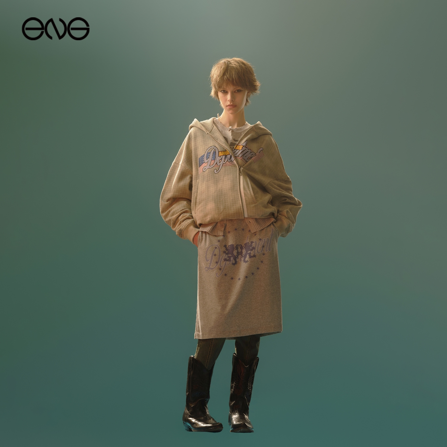 【ENG】Anomalies Department 做旧拉链连帽卫衣外套男女新品25冬