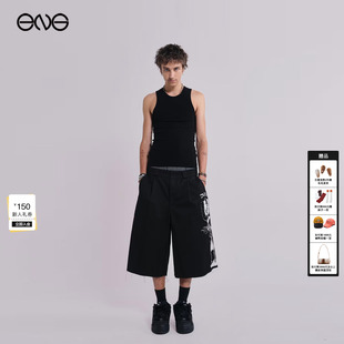 【ENG】JADED LONDON 印花直筒休闲短裤七分裤男女同款 新品25秋