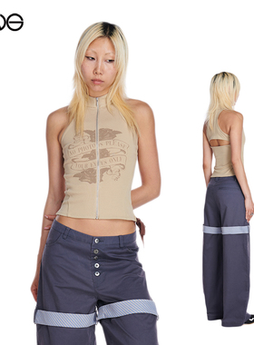 【虞书欣明星同款】ENG x DIDU 玫瑰印花背心上衣女装