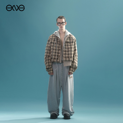 明星同款Anomalies Department假两件格纹外套新品SEVENTEEN组合