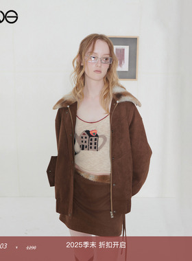 【ENG】Effet de Soleil 可拆卸毛领仿麂皮夹克外套女装 新品25冬