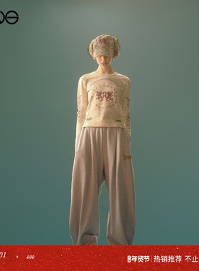 【ENG】Anomalies Department复古风水洗印花长袖T恤女装新品25秋