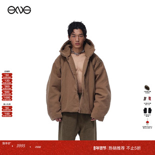 【宋亚轩明星同款】GREGROSS复古廓形保暖连帽羽绒服外套夹克男女