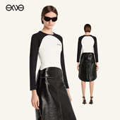 ENG 新品 COURREGES CIRCLE T恤女装 古未界 CONTRAST长袖 25秋