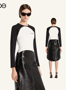 【ENG】COURREGES 古未界 CIRCLE CONTRAST长袖T恤女装 新品25秋