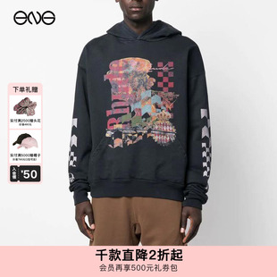 黑色印花卫衣 RHUDE ENG