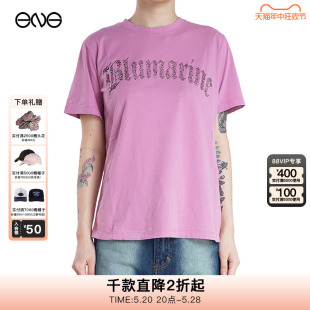 BLUMARINE LOGO短袖 ENG T恤