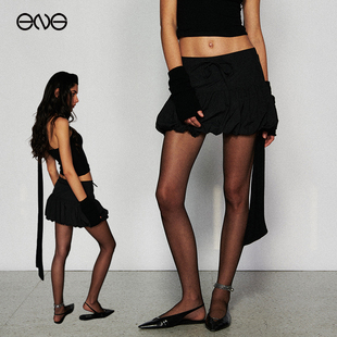 【ENG Limited Collection】黑色半身裙女蛋糕裙超短蓬蓬裙百褶裙