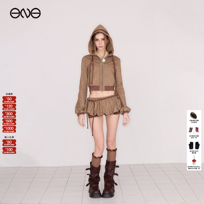 【ENG】Effet de Soleil复古格纹低腰mini短裙裤短裤女装新品26春