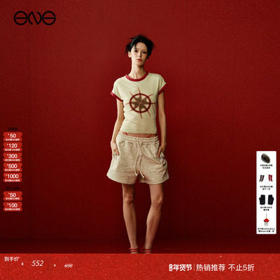 【ENG】Anomalies department休闲短裤女装松紧抽绳运动热裤子