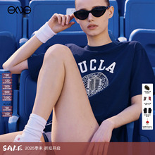 【ENG】Sporty & Rich UCLA Crest短袖T恤运动裤套装女装新品25秋