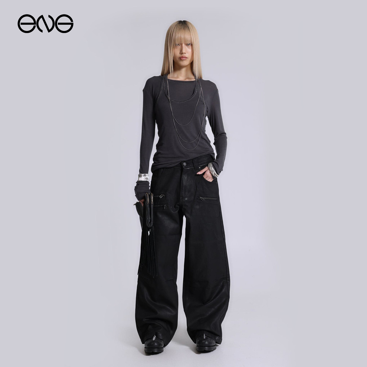 【ENG】JADED LONDON复古做旧水洗低腰宽松阔腿牛仔裤男女新品26