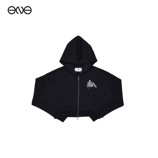 【ENG】2000 ARCHIVES 烫钻连帽拉链卫衣女装