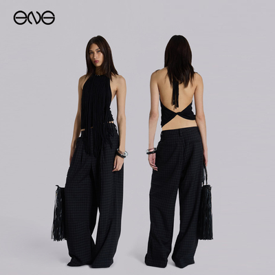 【ENG】JADED LONDON复古格纹休闲裤宽松阔腿裤男女同款新品25冬