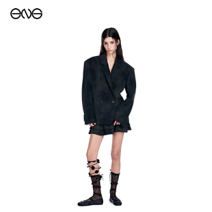 【热销推荐】Effet de Soleil 双排扣宽松简约随性西装外套女秋冬