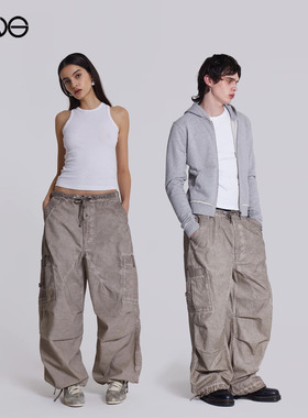 【欧阳娜娜宋妍霏明星同款】JADED LONDON做旧工装裤休闲长裤男女