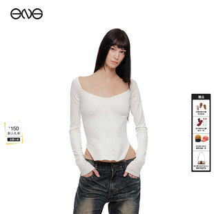 ENG 新品 2000 T恤上衣女装 26春 ARCHIVES方领紧身长袖