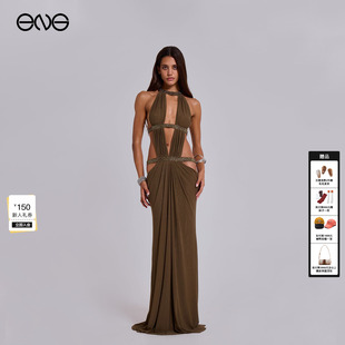 ENG 连衣裙女新品 JADED 镂空长款 26春 LONDON大露背礼服裙修身