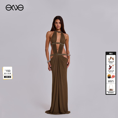 【ENG】JADED LONDON大露背礼服裙修身镂空长款连衣裙女新品26春