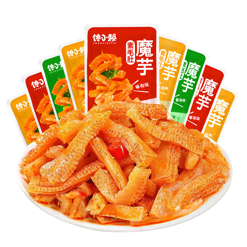 爆款魔芋爽口味Q弹嚼劲十足口香辣素食夜宵解馋零食素毛肚小零食