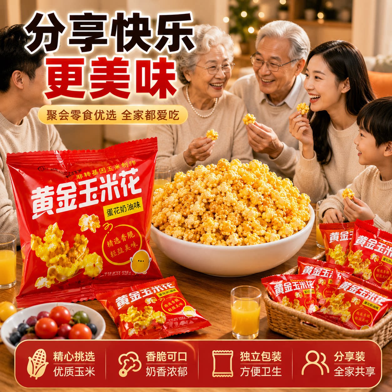 海底捞同款黄金玉米花爆米花