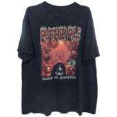 茂密有声工作室Vintage T恤 Pile摇滚乐队水洗做旧短袖 Putrid