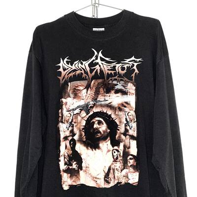 茂密有声工作室Opium of the Masses嘻哈摇滚复古做旧乐队长袖T恤