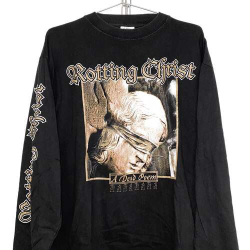 茂密有声工作室90s Rotting Christ叠穿嘻哈乐队复古长袖T恤圆领
