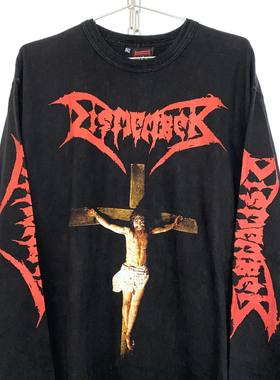 茂密有声工作室1999 Dismember圆领大码基础嘻哈街头长袖T恤摇滚