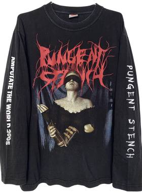 茂密有声工作室05 Pungent Stench乐队趣味无性别大码嘻哈长袖T恤