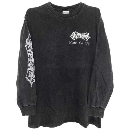 茂密有声工作室Vintage Cryptopsy纯棉舒适复古做旧水洗款长袖T恤